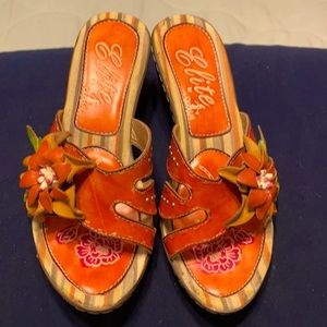 Corkys Elite leather wedges